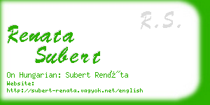 renata subert business card